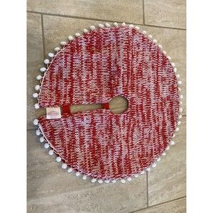 Wondershop Reversible Red White Sweater Knit Mini Christmas Tree Skirt 18"